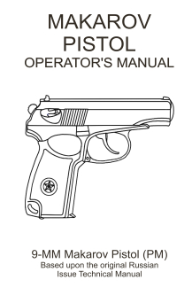 Markarov Pistol Manual